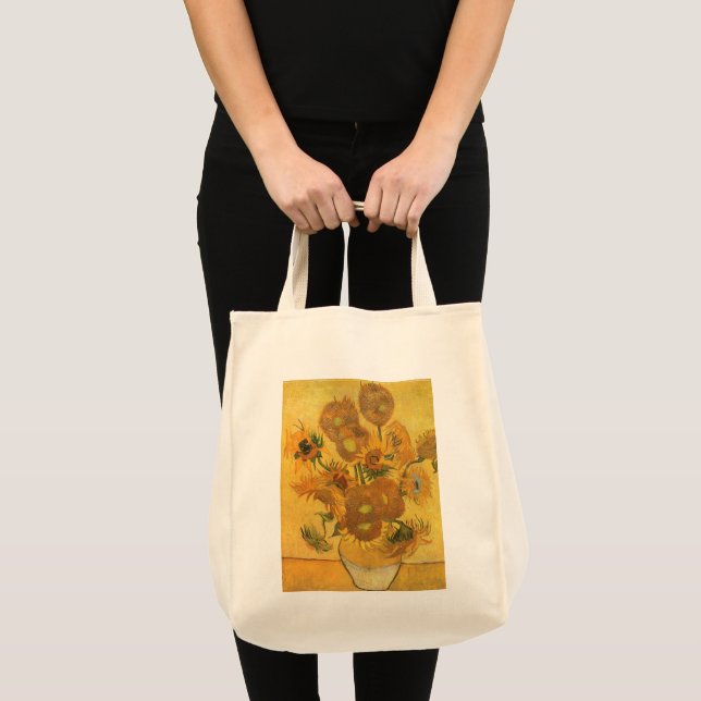 Vincent van Gogh - Vase with Fifteen Sunflowers Tote Bag (Front (Product))