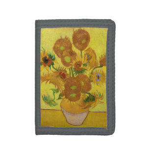 Vincent van Gogh - Vase with Fifteen Sunflowers Tri-fold Wallet