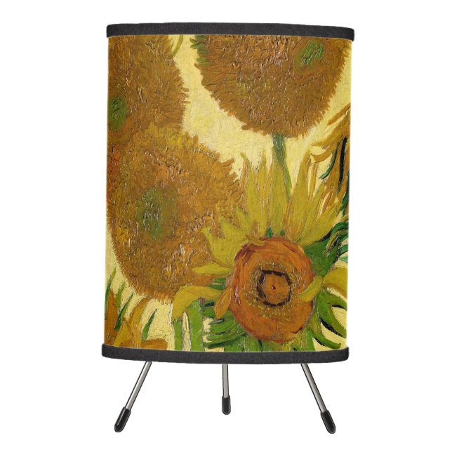 Vincent van Gogh - Vase with Fifteen Sunflowers Tripod Lamp (Front)