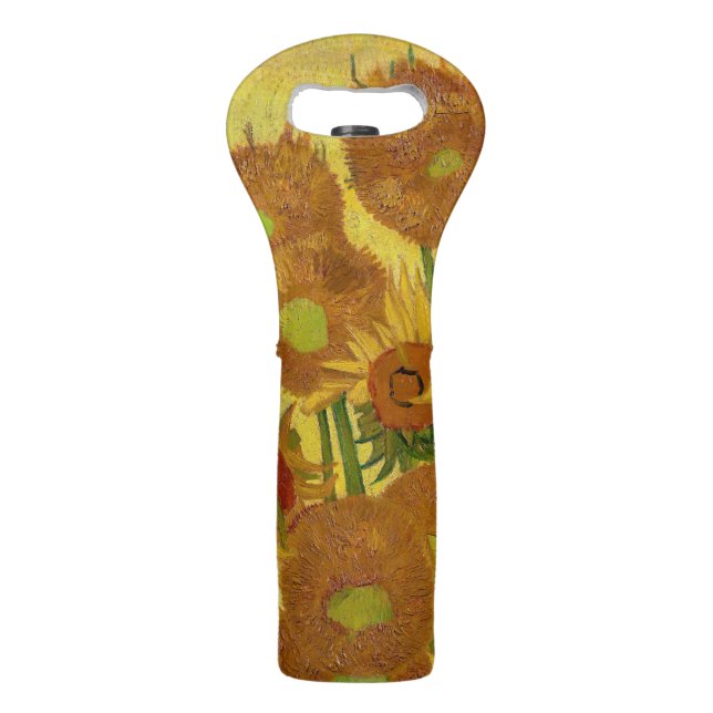 Vincent van Gogh - Vase with Fifteen Sunflowers Wine Bag (Front)