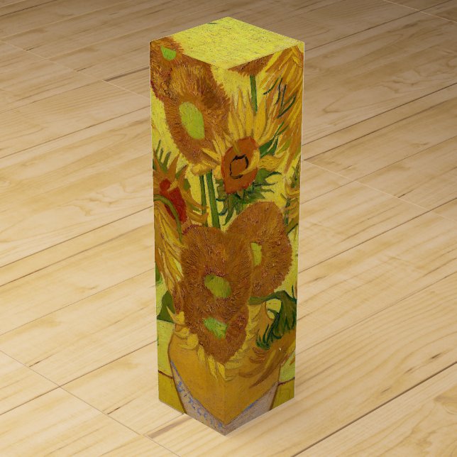 Vincent van Gogh - Vase with Fifteen Sunflowers Wine Box (Front)