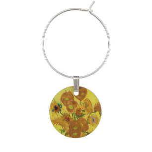 Vincent van Gogh - Vase with Fifteen Sunflowers Wine Charm