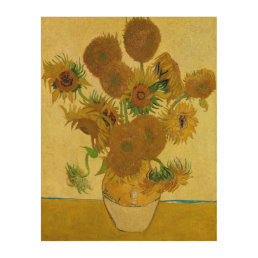 Vincent van Gogh - Vase with Fifteen Sunflowers Wood Wall Art
