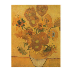 Vincent van Gogh - Vase with Fifteen Sunflowers Wood Wall Decor