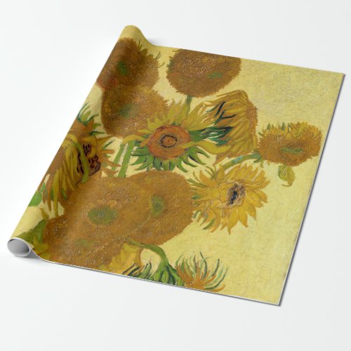 Vincent van Gogh _ Vase with Fifteen Sunflowers Wrapping Paper