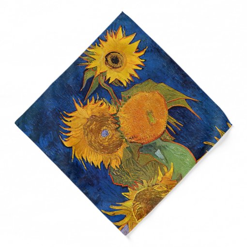 Vincent van Gogh Vase with Five Sunflowers Bandana Zazzle