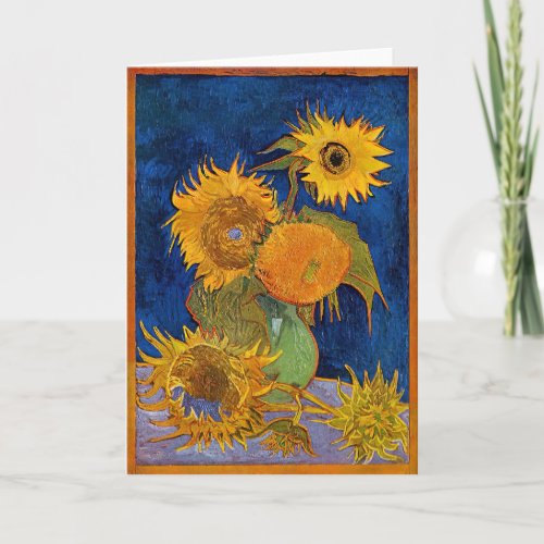 Vincent van Gogh _ Vase with Five Sunflowers Card