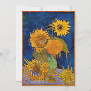 Vincent van Gogh - Vase with Five Sunflowers Invitation