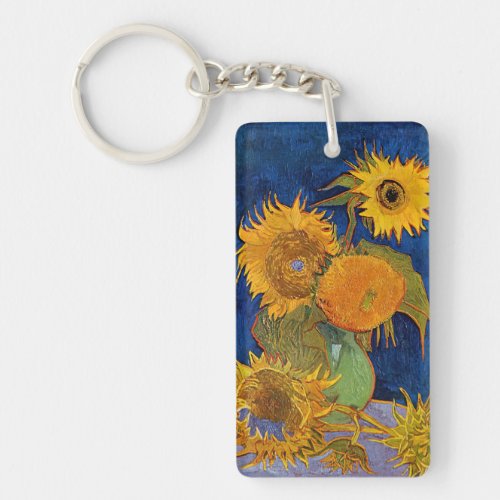 Vincent van Gogh _ Vase with Five Sunflowers Keychain