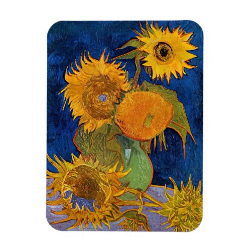 Vincent van Gogh _ Vase with Five Sunflowers Magnet