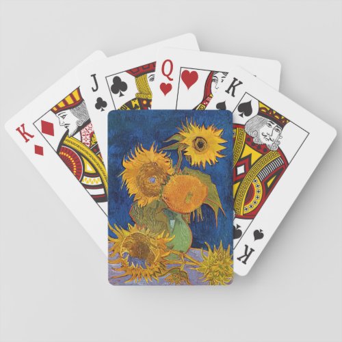 Vincent van Gogh _ Vase with Five Sunflowers Playing Cards