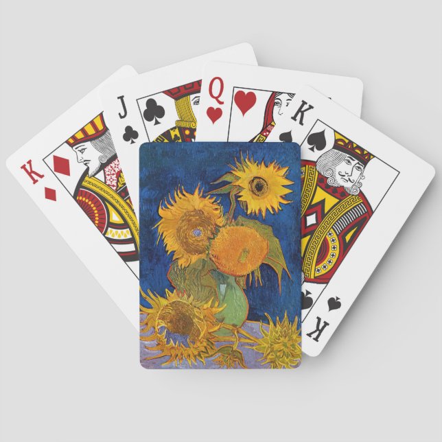 Vincent van Gogh - Vase with Five Sunflowers Poker Cards (Back)