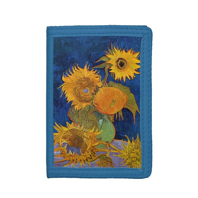 Vincent van Gogh - Vase with Five Sunflowers Trifold Wallet (Front Vertical)