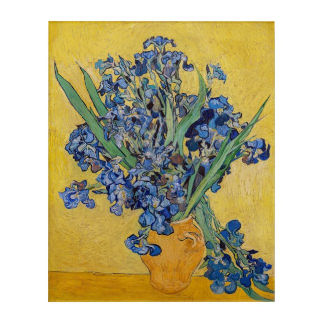 Vincent van Gogh - Vase with Irises Acrylic Print (Front)