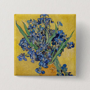 Vincent van Gogh - Vase with Irises Button