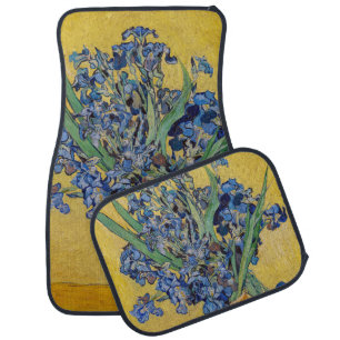 Vincent van Gogh - Vase with Irises Car Floor Mat