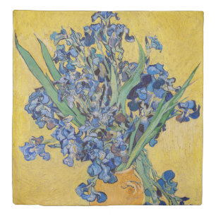 Vincent van Gogh - Vase with Irises Duvet Cover