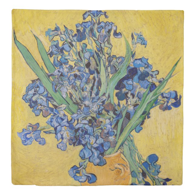 Vincent van Gogh - Vase with Irises Duvet Cover (Front)