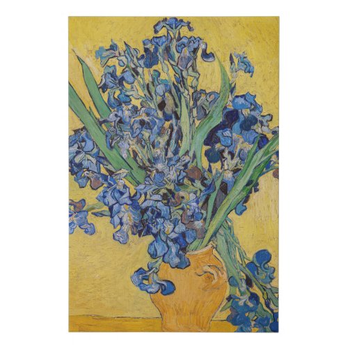 Vincent van Gogh _ Vase with Irises Faux Canvas Print