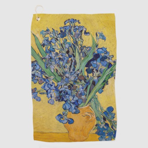 Vincent van Gogh _ Vase with Irises Golf Towel