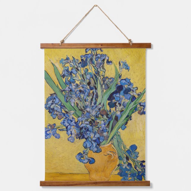 Vincent van Gogh - Vase with Irises Hanging Tapestry (Front)