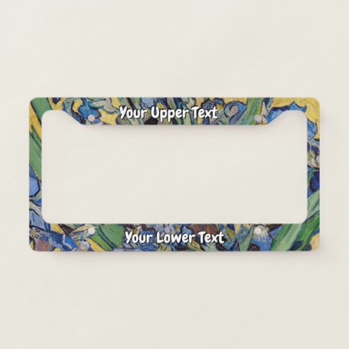 Vincent van Gogh _ Vase with Irises License Plate Frame