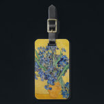 Vincent van Gogh - Vase with Irises Luggage Tag<br><div class="desc">Vase with Irises,  Yellow Background - Vincent van Gogh,  Oil on Canvas,  1890,  Saint-Remy</div>