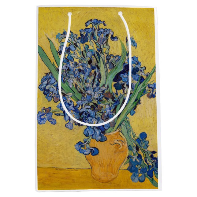 Vincent van Gogh - Vase with Irises Medium Gift Bag (Front)