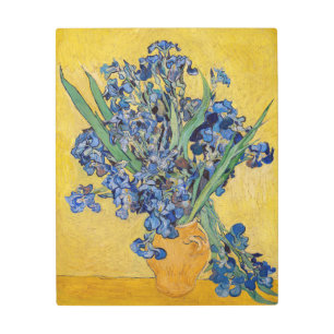 Vincent van Gogh - Vase with Irises Metal Print