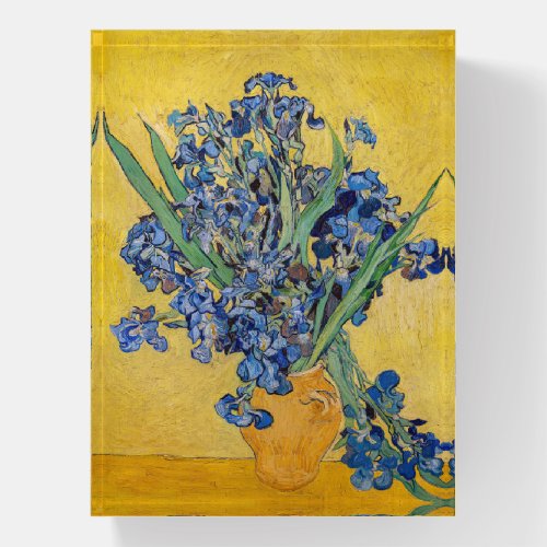 Vincent van Gogh _ Vase with Irises Paperweight