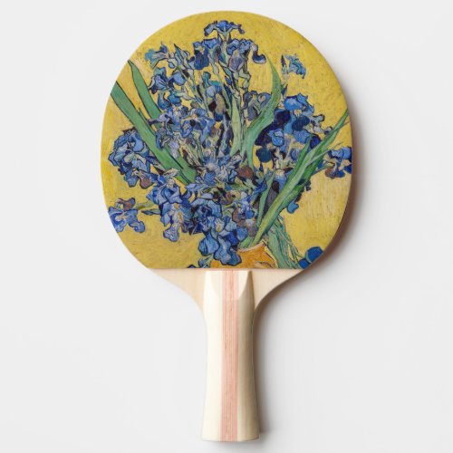 Vincent van Gogh _ Vase with Irises Ping Pong Paddle