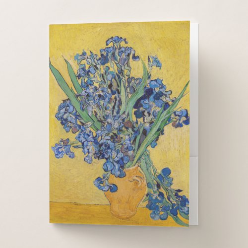 Vincent van Gogh _ Vase with Irises Pocket Folder
