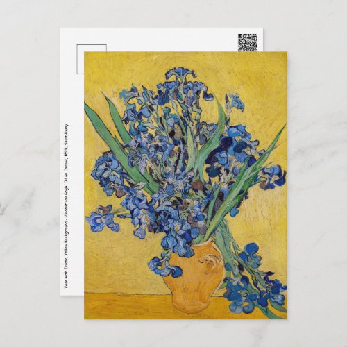 Vincent van Gogh _ Vase with Irises Postcard
