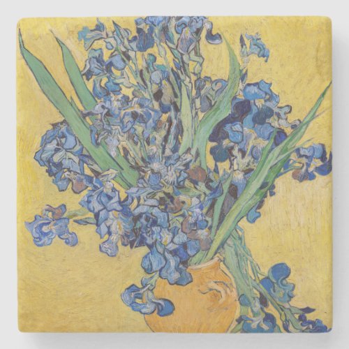 Vincent van Gogh _ Vase with Irises Stone Coaster