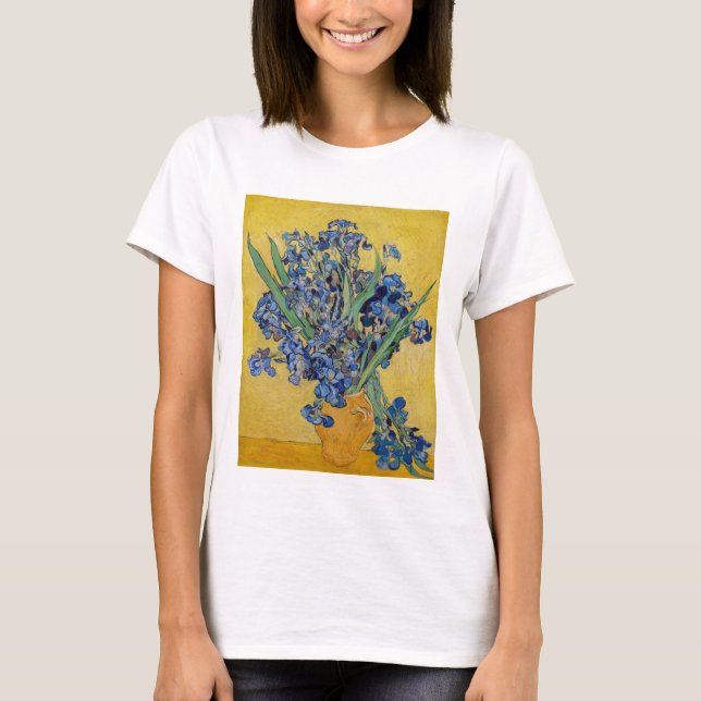 Vincent van Gogh - Vase with Irises T-Shirt (Front)