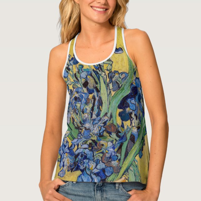 Vincent van Gogh - Vase with Irises Tank Top (Front)