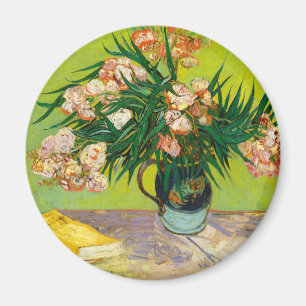 Vincent Van Gogh Vase With Oleanders And Books Magnet