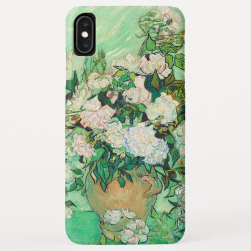 Vincent Van Gogh Vase with Pink Roses Fine Art iPhone XS Max Case