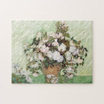 Vincent Van Gogh Vase With Pink Roses Floral Art Jigsaw Puzzle<br><div class="desc">Van Gogh Vase With Pink Roses Fine Art Painting Vase with Pink Roses was painted in 1890 by Vincent van Gogh in Saint-Remy. At the time Van Gogh was readying himself to leave the Saint-Remy asylum for the quiet town of Auvers-sur-Oise outside of Paris. The still life reflects the optimism...</div>