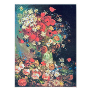 Vincent Van Gogh - Vase with Poppies, Cornflowers, Photo Print