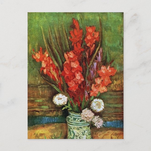 Vincent van Gogh - Vase with Red Gladioli Postcard (Front)