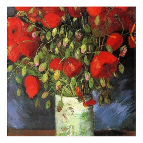 Vincent Van Gogh Vase With Red Poppies Acrylic Print