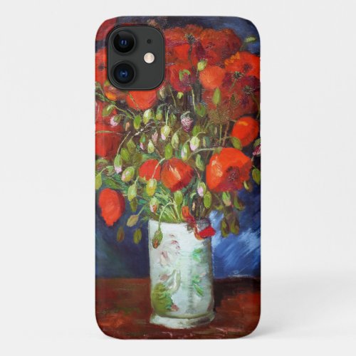 Vincent Van Gogh Vase with Red Poppies Fine Art iPhone 11 Case
