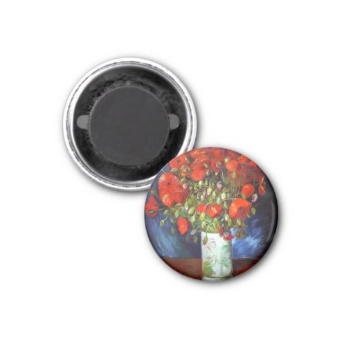 Vincent Van Gogh Vase with Red Poppies Fine Art Magnet