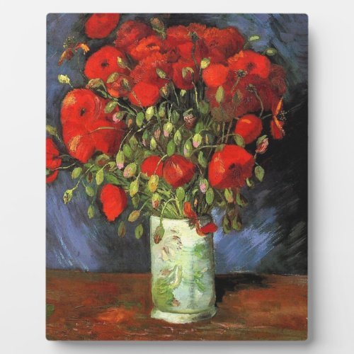 Vincent Van Gogh Vase With Red Poppies Plaque