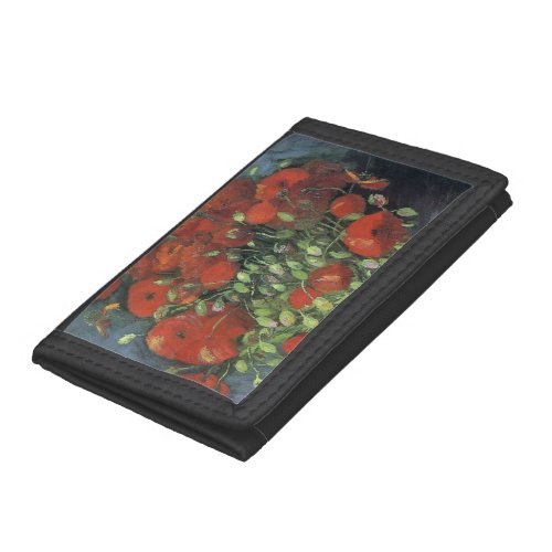 Vincent Van Gogh _ Vase with Red Poppies Trifold Wallet