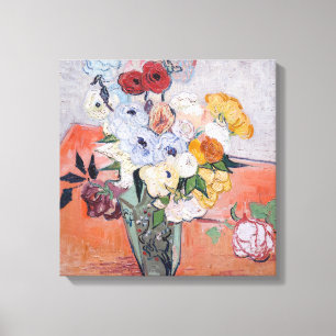 Vincent van Gogh - Vase with Roses & Anemones Canvas Print