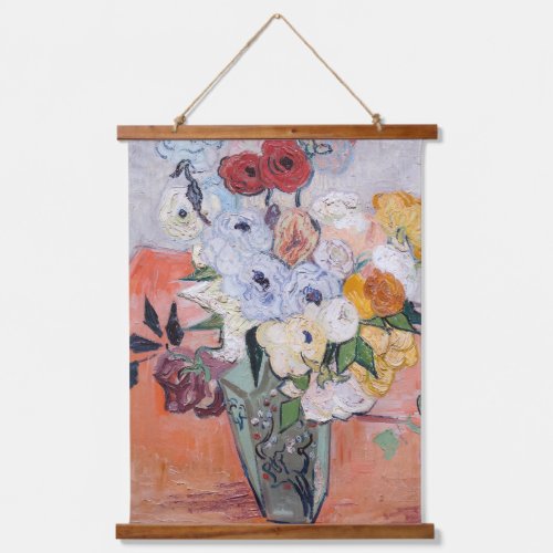Vincent van Gogh _ Vase with Roses  Anemones Hanging Tapestry