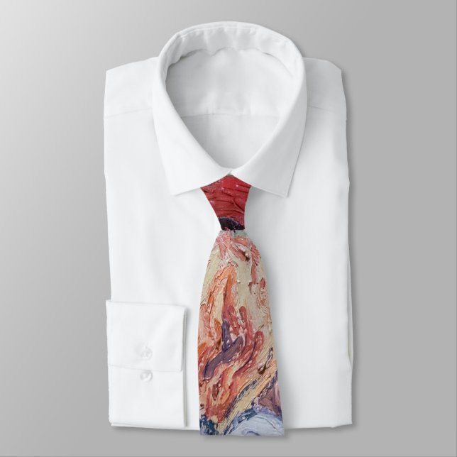 Vincent van Gogh - Vase with Roses & Anemones Neck Tie (Tied)