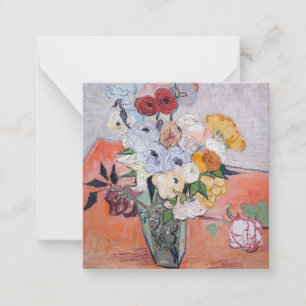 Vincent van Gogh - Vase with Roses & Anemones Note Card